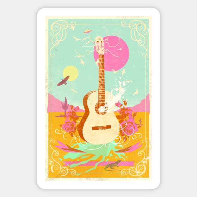 DESERT GUITAR II Sticker by Showdeer